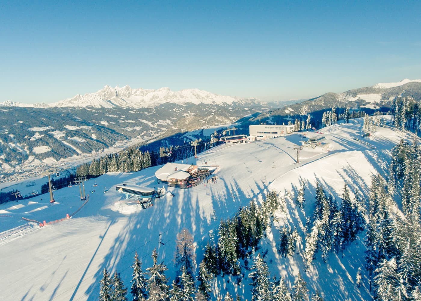 Drohenaufnahme von der  Skischaukel Radstadt-Altenmarkt in Ski amadé © TVB Radstadt, Markus Rohrbacher