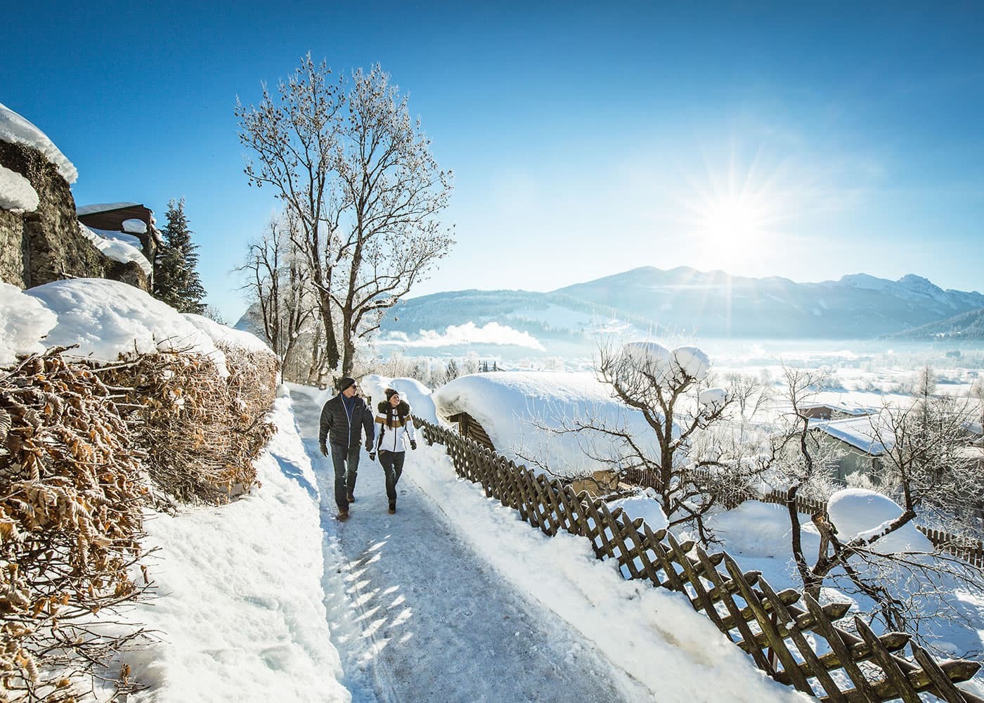 Winterspaziergang entlang der Stadtmauer in Radstadt © TVB Radstadt, Markus Rohrbacher