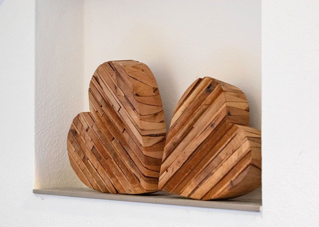 Doppelherz Dekoration im Apartment