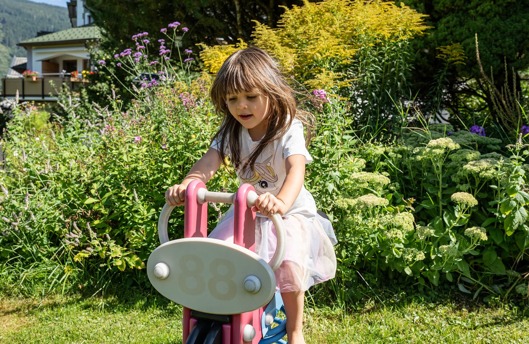 Familienurlaub mit Keintieren und viel Platz zum Spielen