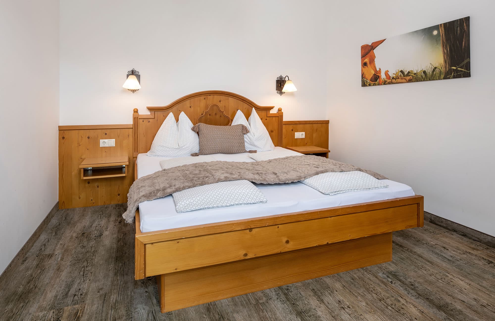 Gemütliches Schafzimmer im Bed & Breakfast Hubengut
